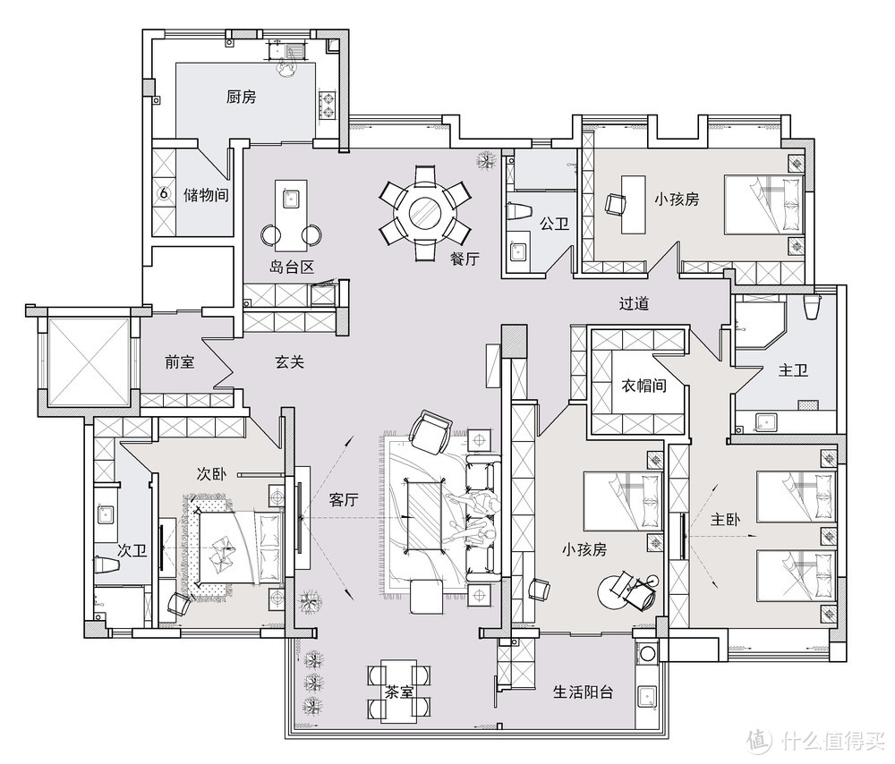 看了同事的新家装修后，我内心羡慕了，270㎡中式风格精致又有品味