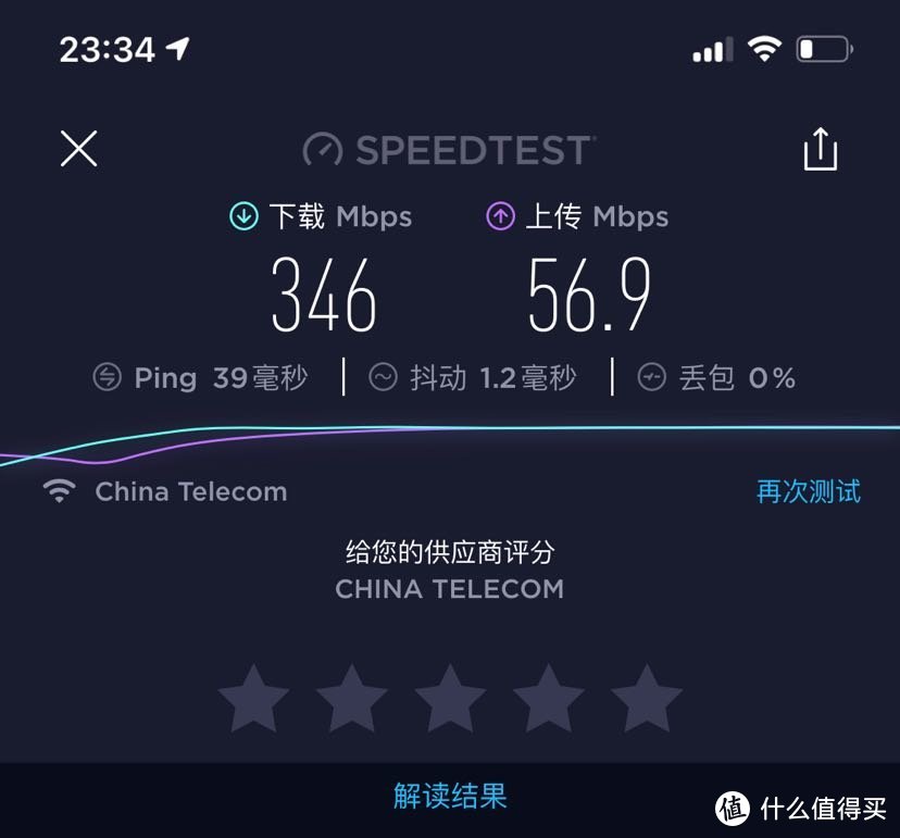 speedtest值一般，没有好用的测速服务器