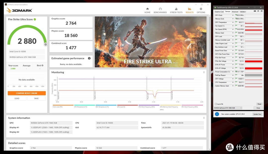 ￥650搞张2手GTX1060显卡，鲁大师跑分近16万，然而矿渣本色藏不住