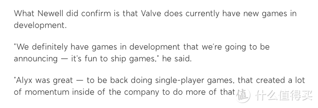 重返游戏：“G胖”确认Valve软件公司多款游戏正在开发