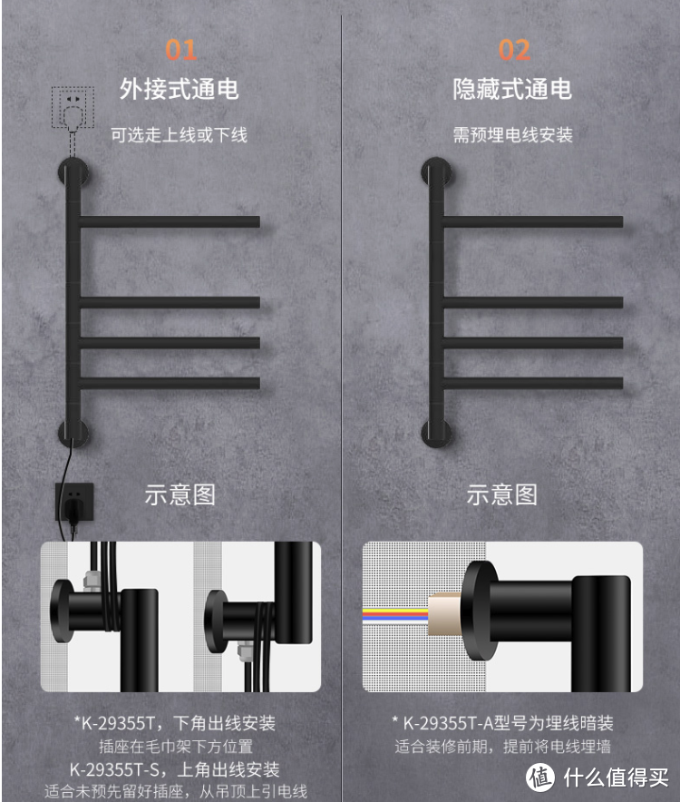 科勒上新电热毛巾架，可180°旋转，3秒速热不烫手，小户型必备