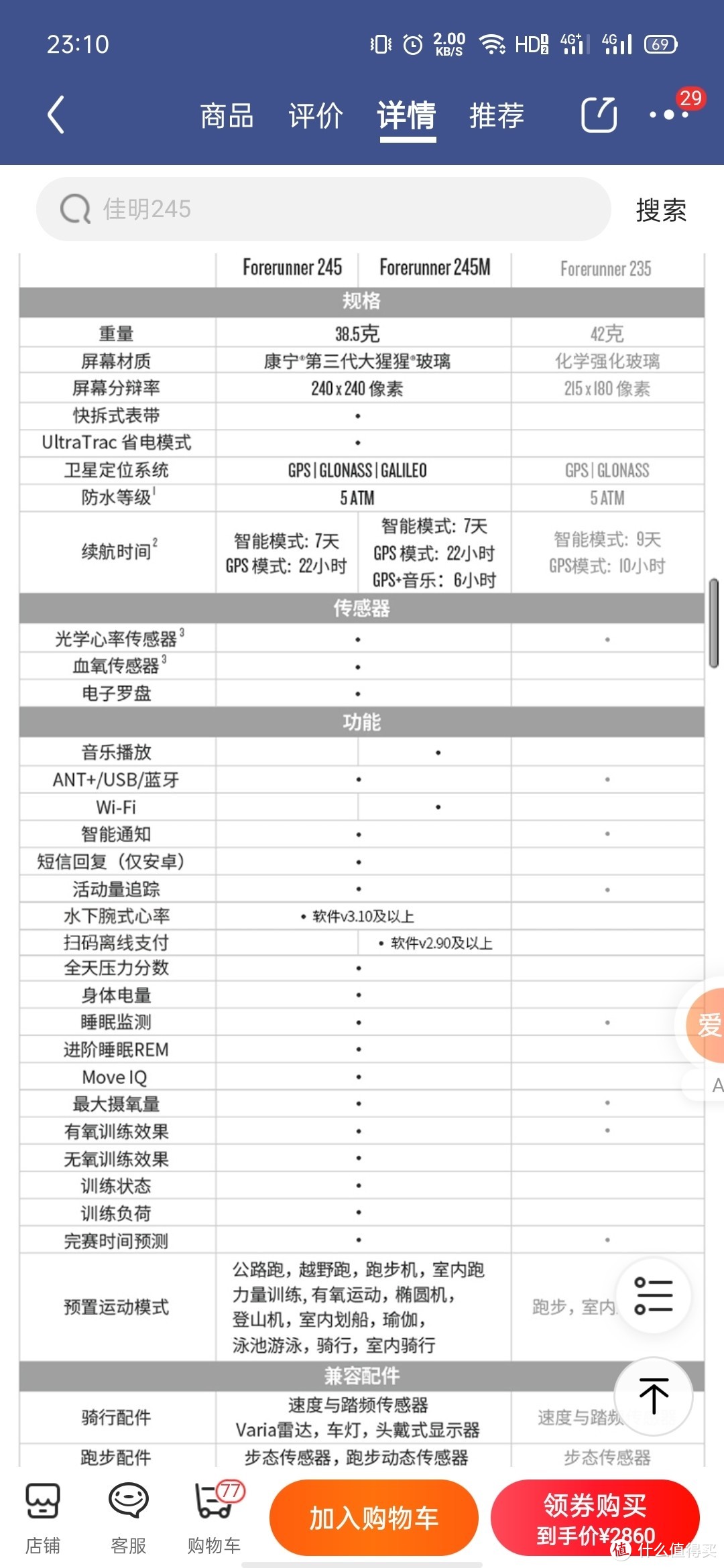 狗东猫宝上关于235与245的差异表