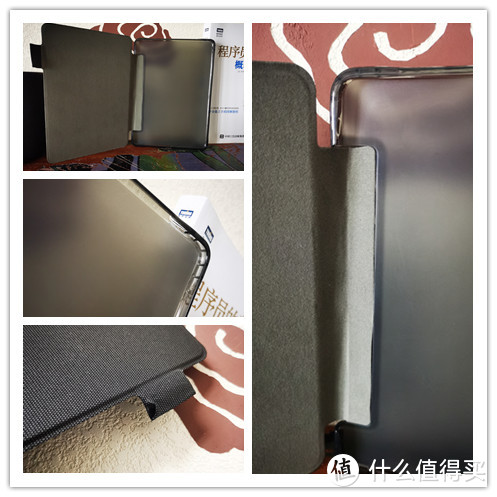 硅胶部分对阅读器的四角有单独的保护设计，好评，但是翻盖部分不仅做工毛糙，而且松松散散，想实现合盖熄屏需要手动调整角度以对齐屏幕。