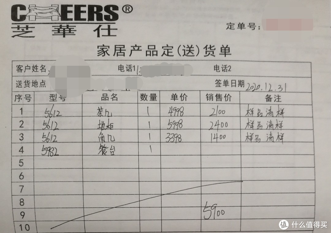 采购清单 采购沙发、茶几、电视柜和餐桌