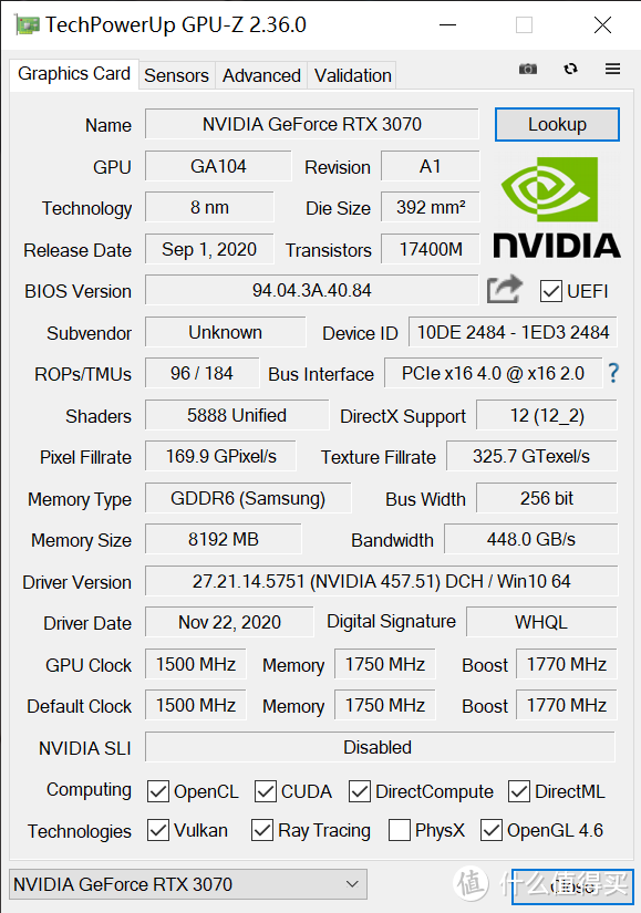 华美二次元风格的高颜值旗舰非公显卡：盈通RTX3070樱瞳花嫁纪念版上机测试！