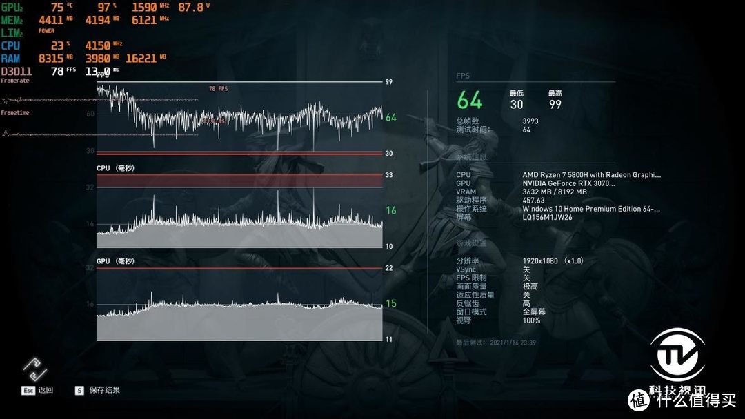 首发Zen3与RTX3070组合 华硕天选2游戏本评测