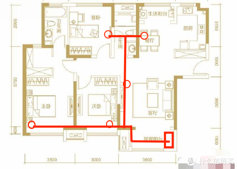 远大新风的管道示意图