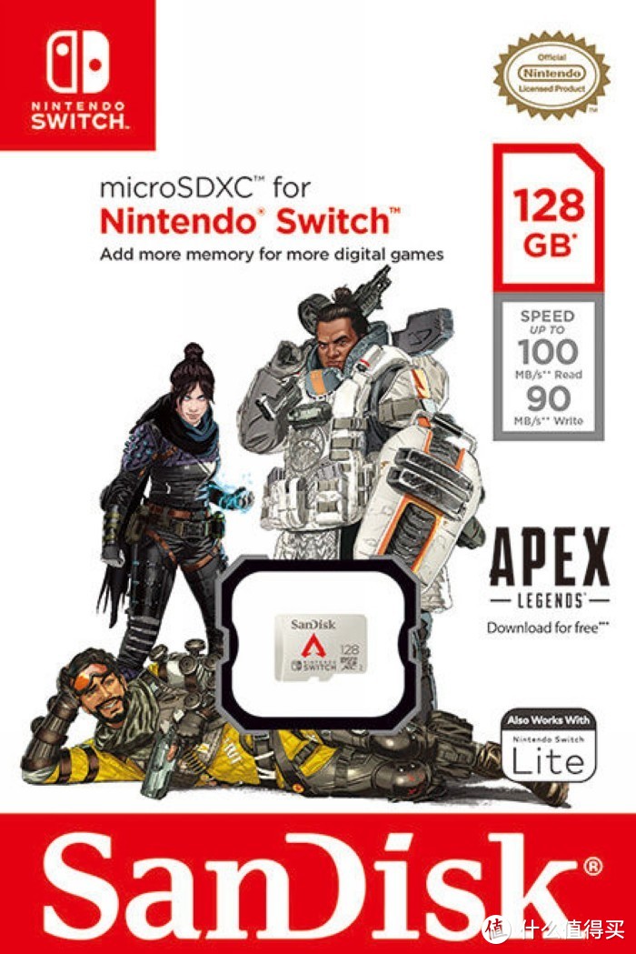 SanDisk闪迪 联合任天堂发布Switch《Apex 英雄》特别版microSDXC内存卡