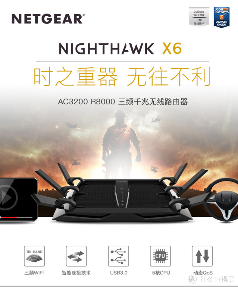 美国网件夜鹰路由器之NETGEAR NIGHTHAWK X6 R8000