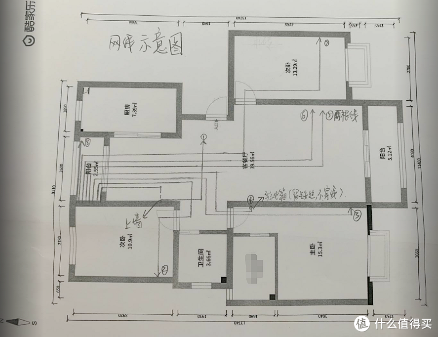 网线走线示意图