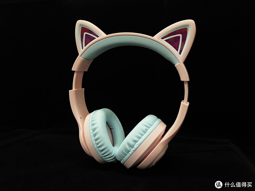 儿童上网课酷炫耳机,Tribit趣倍BTH13无线头戴式猫耳朵发光蓝牙耳机体验