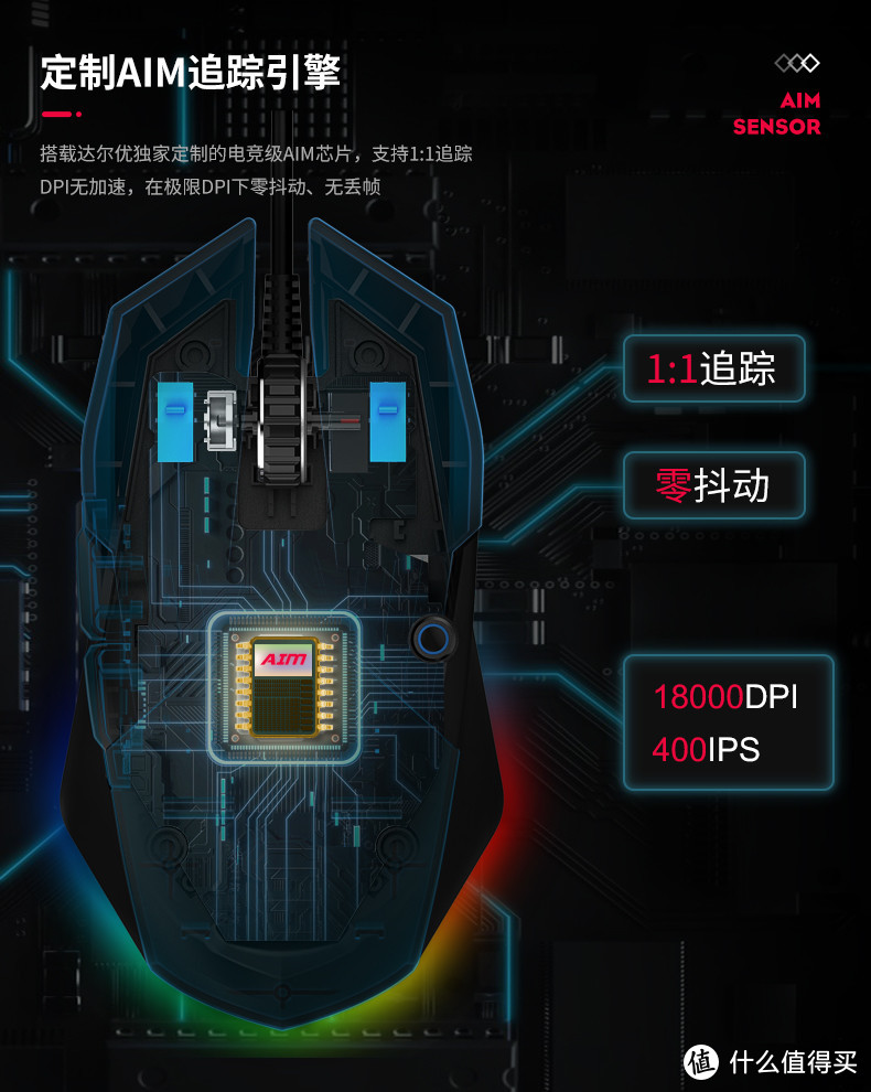 一流的按键手感，1:1追踪引擎——达尔优A970游戏鼠标