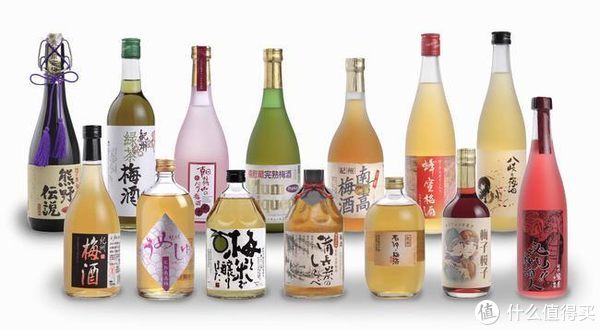 （日本梅酒的产品丰富多样）