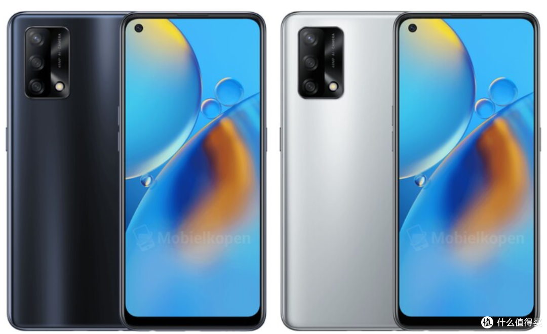 oppoa74新机渲染图出炉打孔屏4800万矩阵三摄5000mah大电池