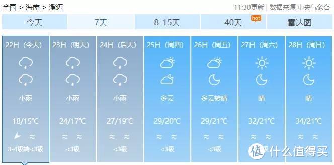 海南冷空气回暖，本周最高气温34°C！