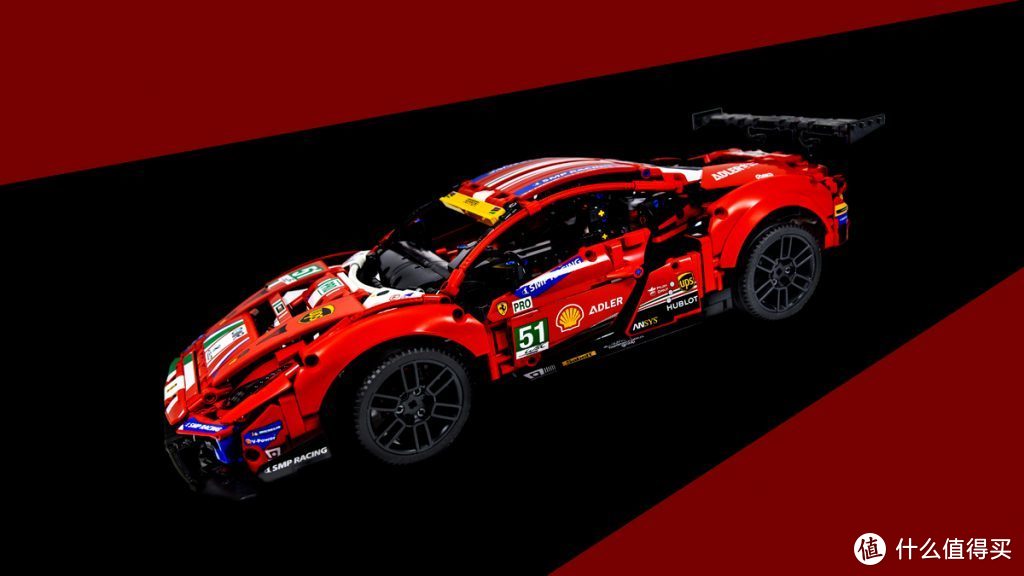 今年乐高科技车模，就选它了：42125 法拉利 488 GTE “AF Corse #51”