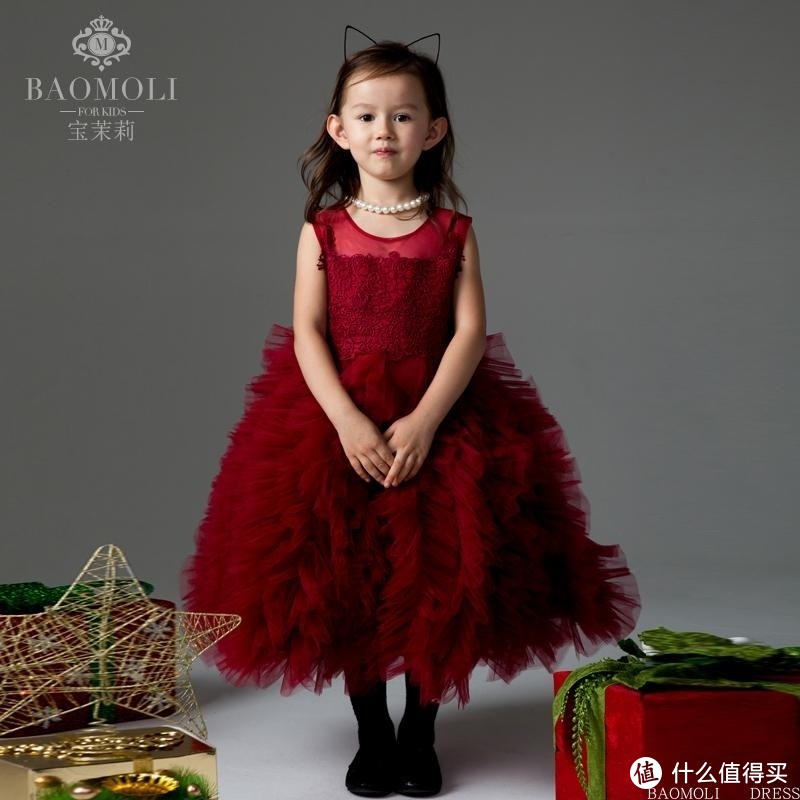 宝茉莉儿童礼服伴娘公主裙蛋糕裙表演服钢琴演出服宴会礼服
