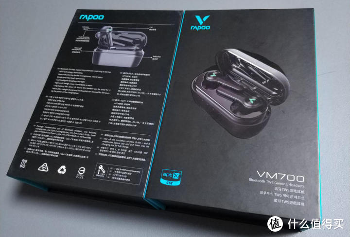 呼吸灯效、低延迟、电竞首选—雷柏VM700无线蓝牙耳机