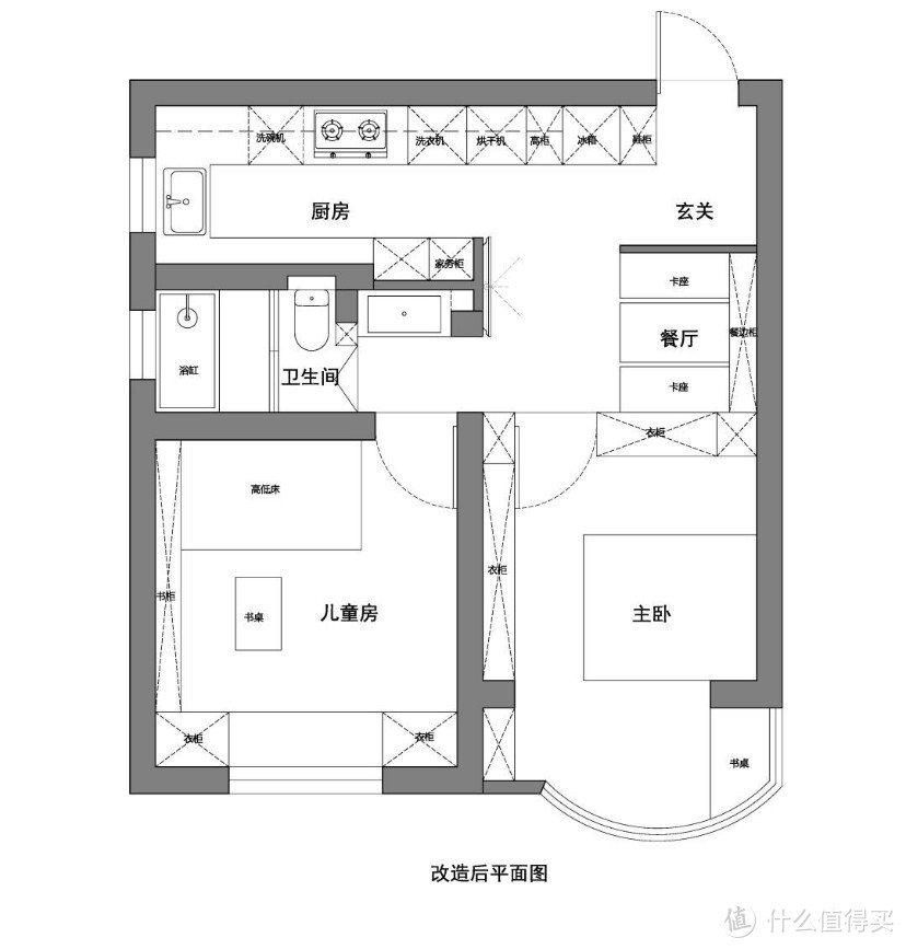上海一家三口的57平小家，无客厅却做到了极致收纳，实用又高级