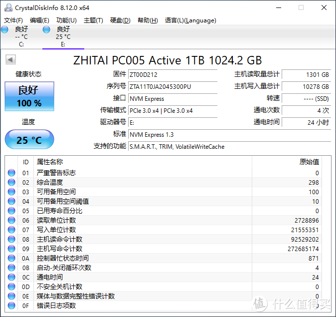 致钛PC005 Active 1TB固态硬盘评测