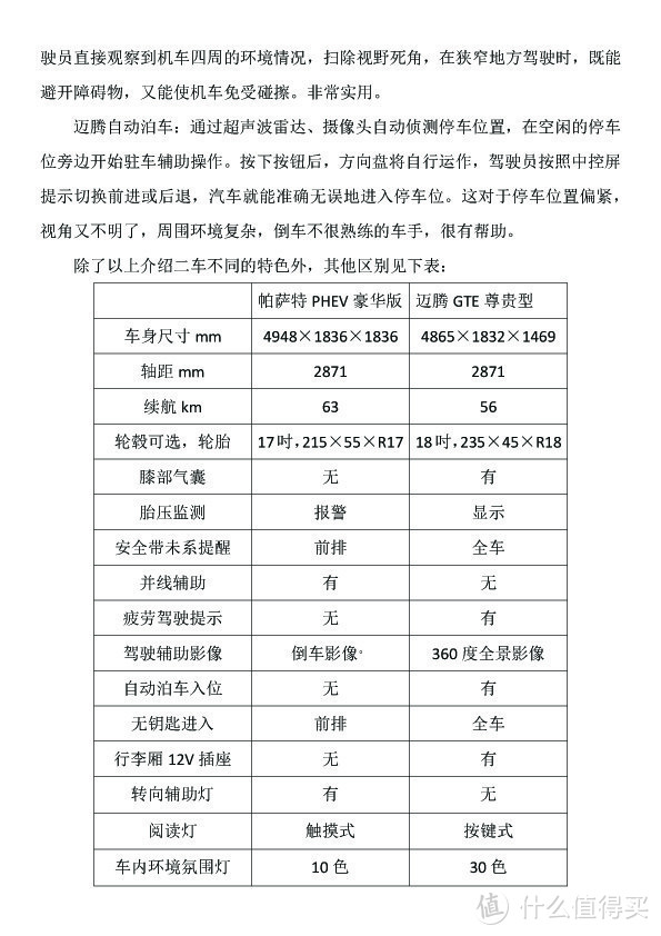 上汽帕萨特和一汽迈腾新能源汽车比较