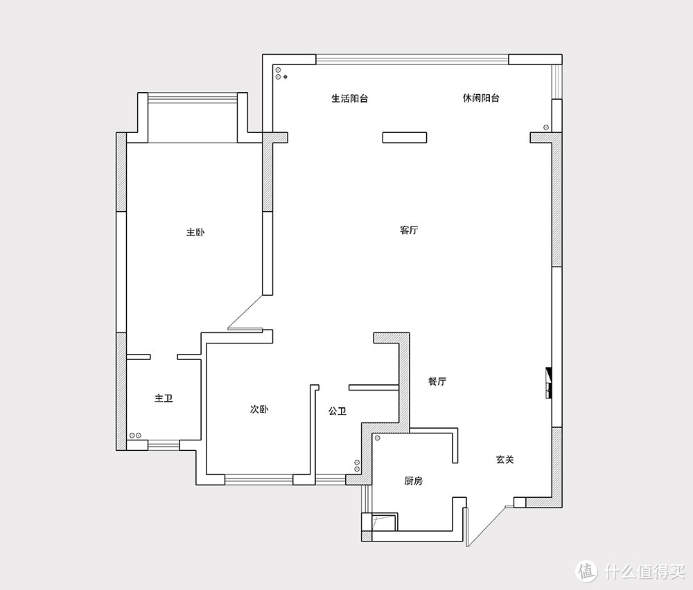 她家虽然只有100㎡，但是功能齐全，色彩搭配很养眼，是理想的住宅