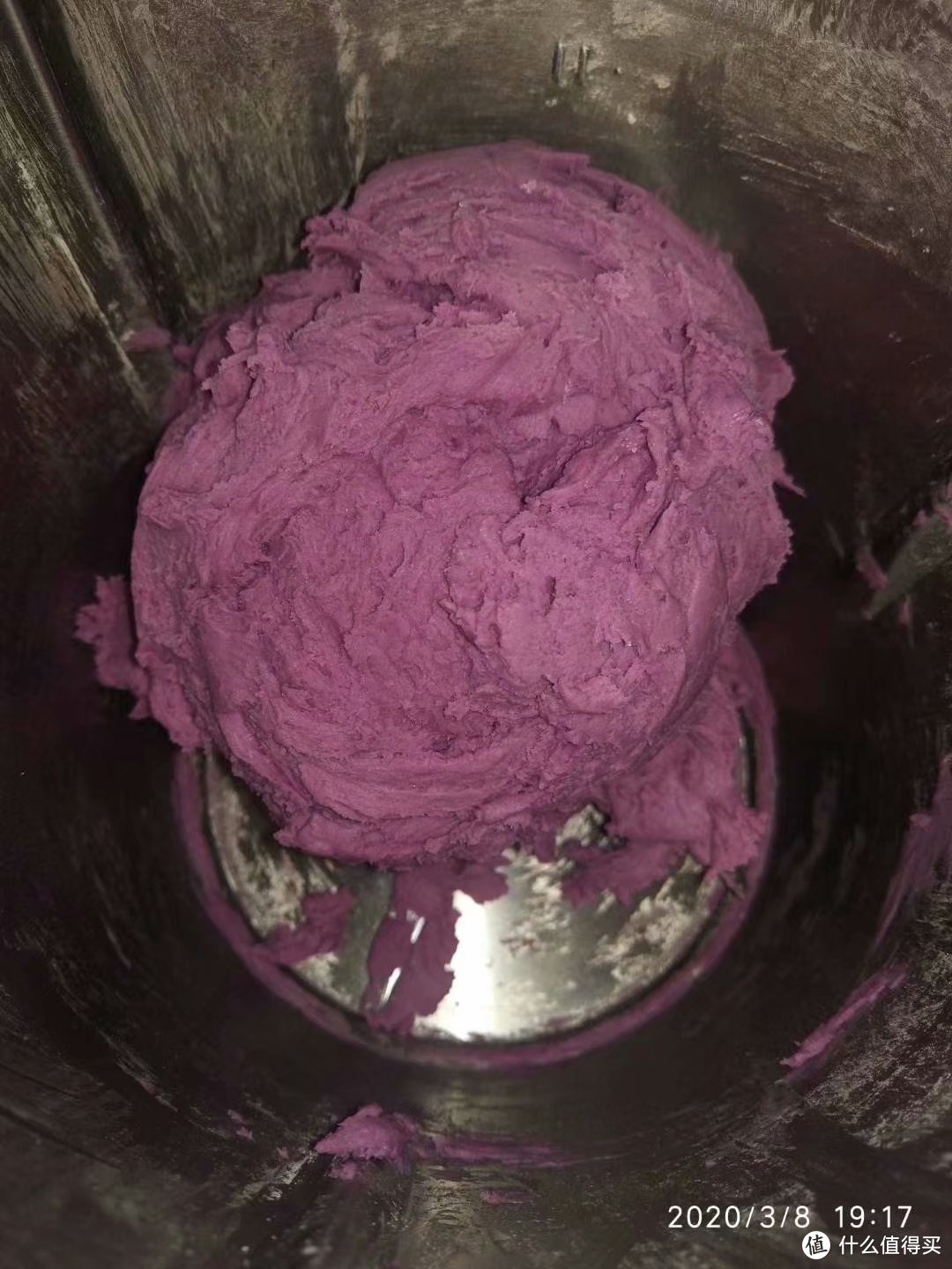 打紫薯泥，做芋圆