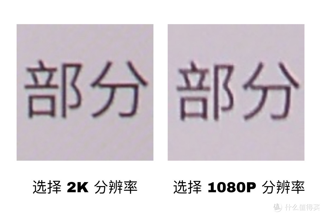 2K 和 1080P 文字观感差距