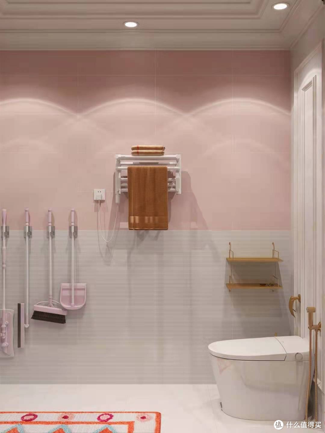 少女粉浴室🌸️安装白色花洒，颜值好心动！