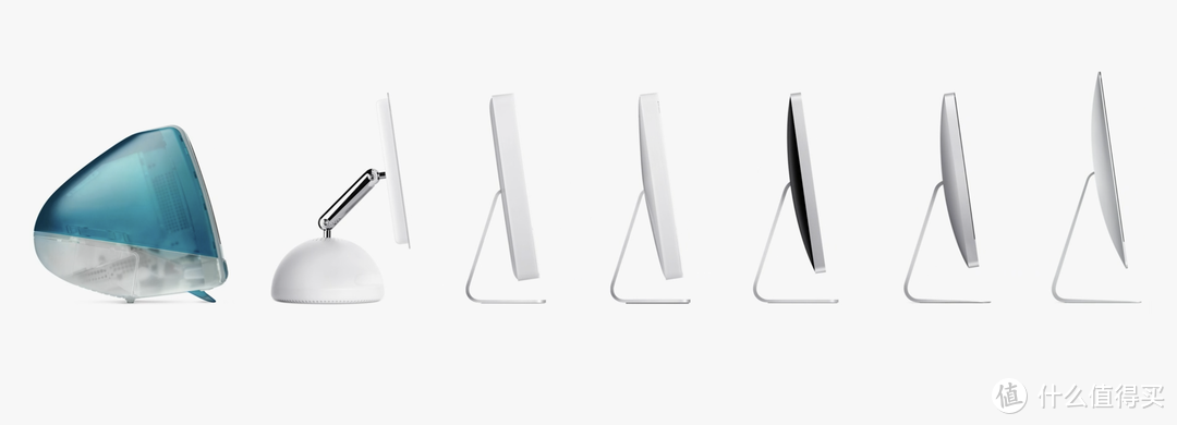 △历代iMac的设计，21款是不是有二代的影子？