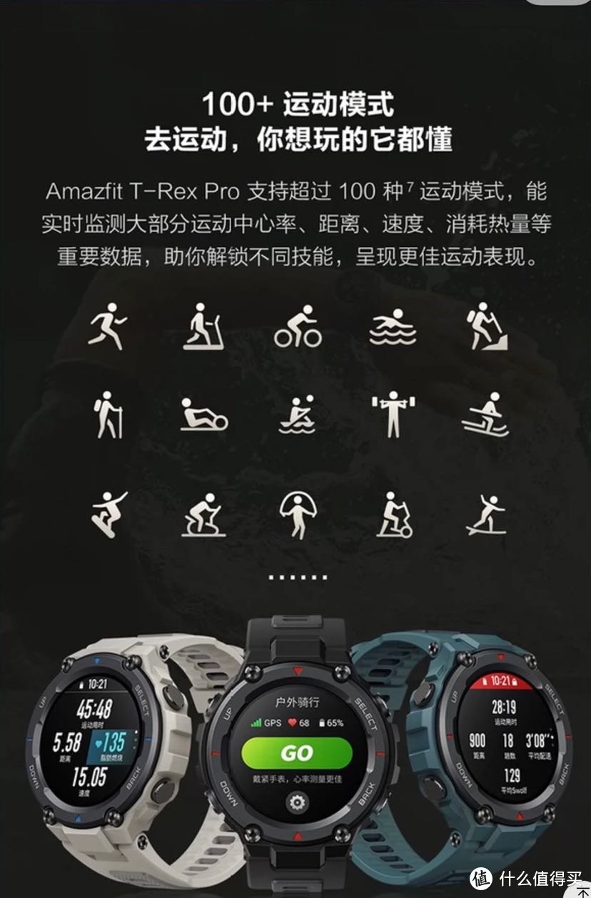 Amazfit T-Rex Pro坚硬智能GPS手表，这么顶嘛！