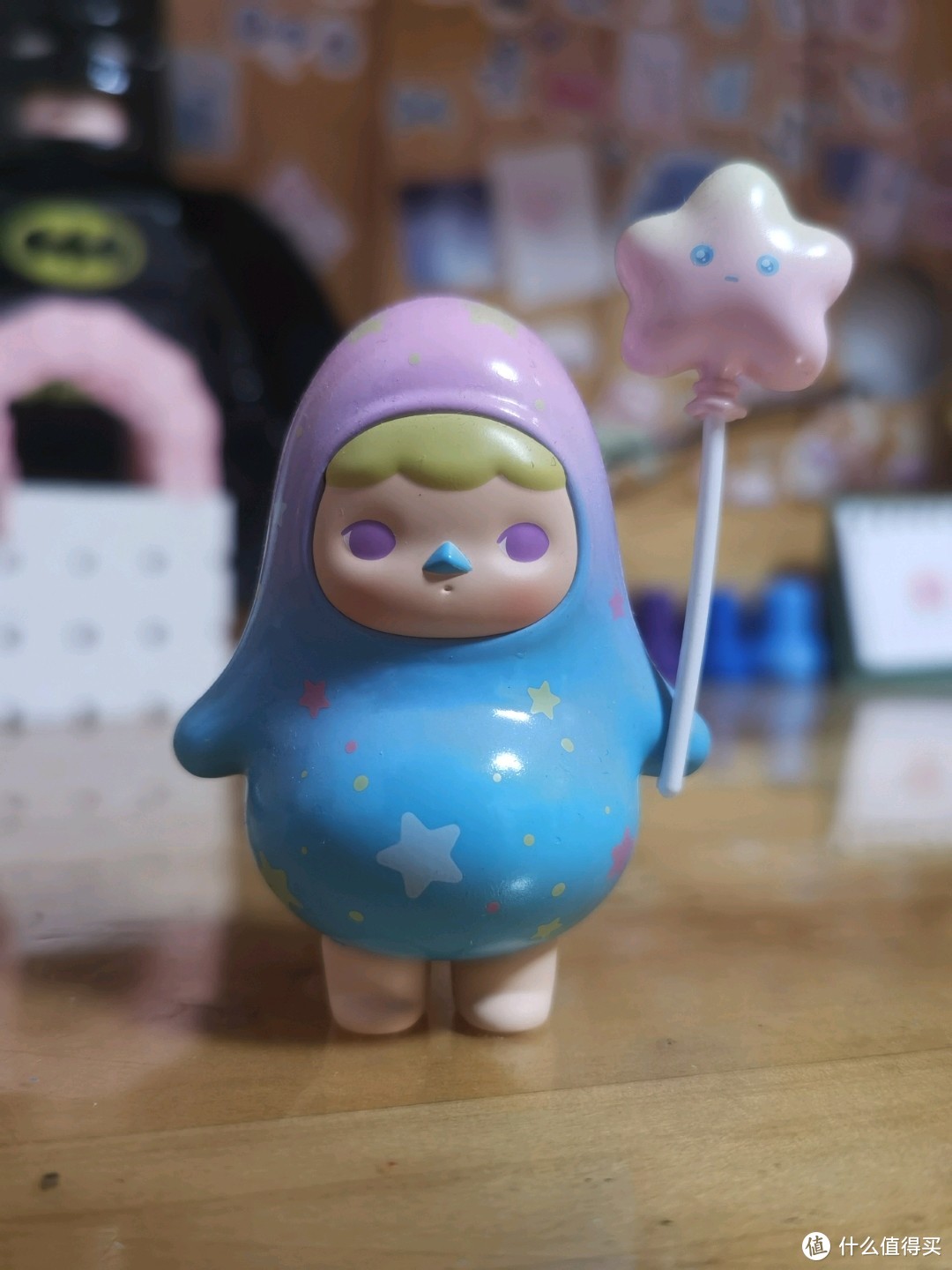 泡泡玛特毕奇精灵摆件：小粉星人+小气球+甜梦宝宝晒物