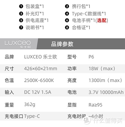 【新品】LUXCEO乐士欧 P6 LED摄影补光灯上市！全彩变光更多新功能