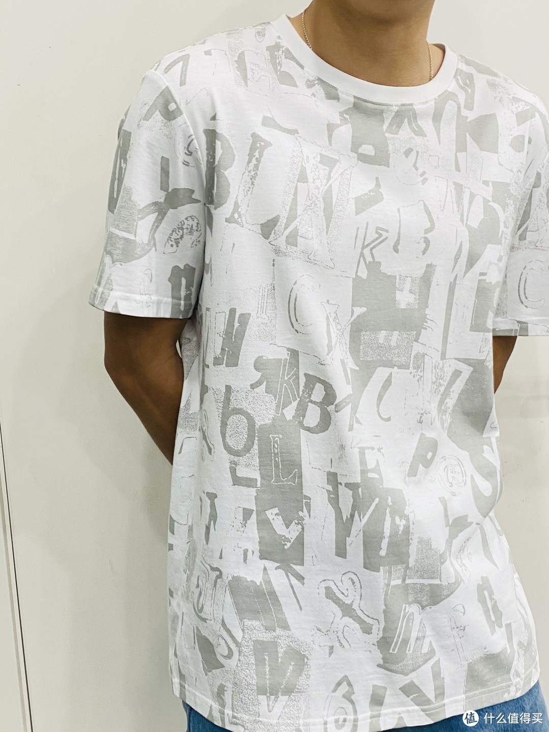 海澜之家夏季男士圆领短袖满身印花T恤 HNTBJ2D009A