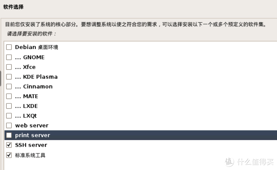 选择安装ssh工具和标准系统工具