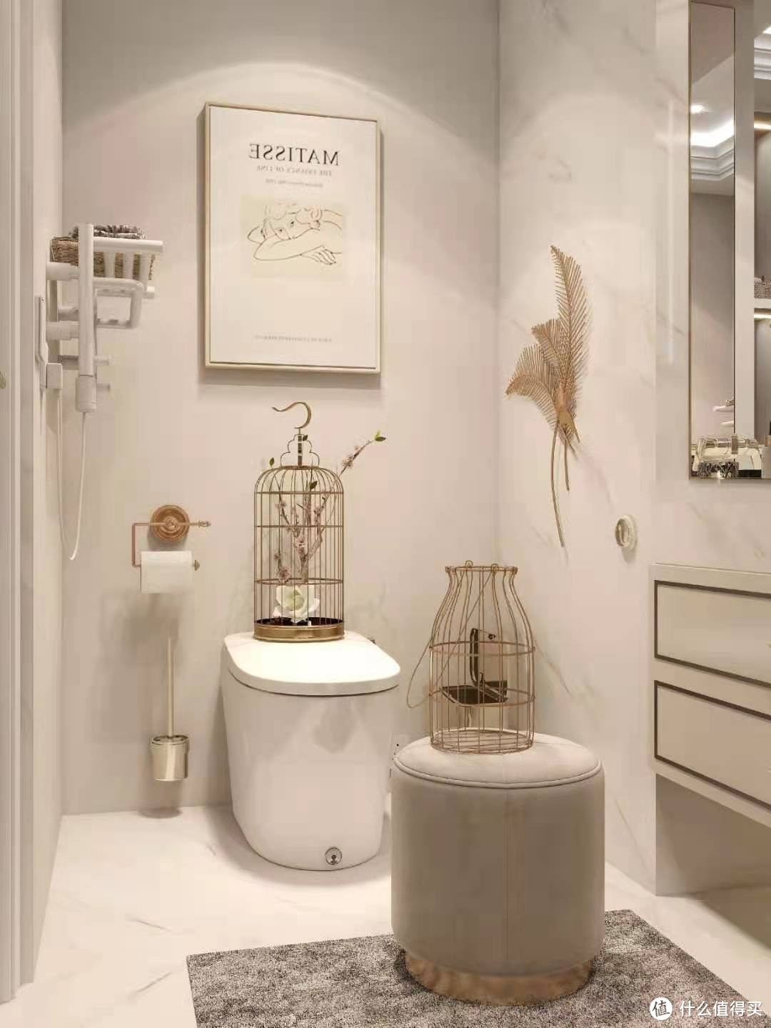 轻奢明亮浴室✨智能马桶提升幸福感✔️
