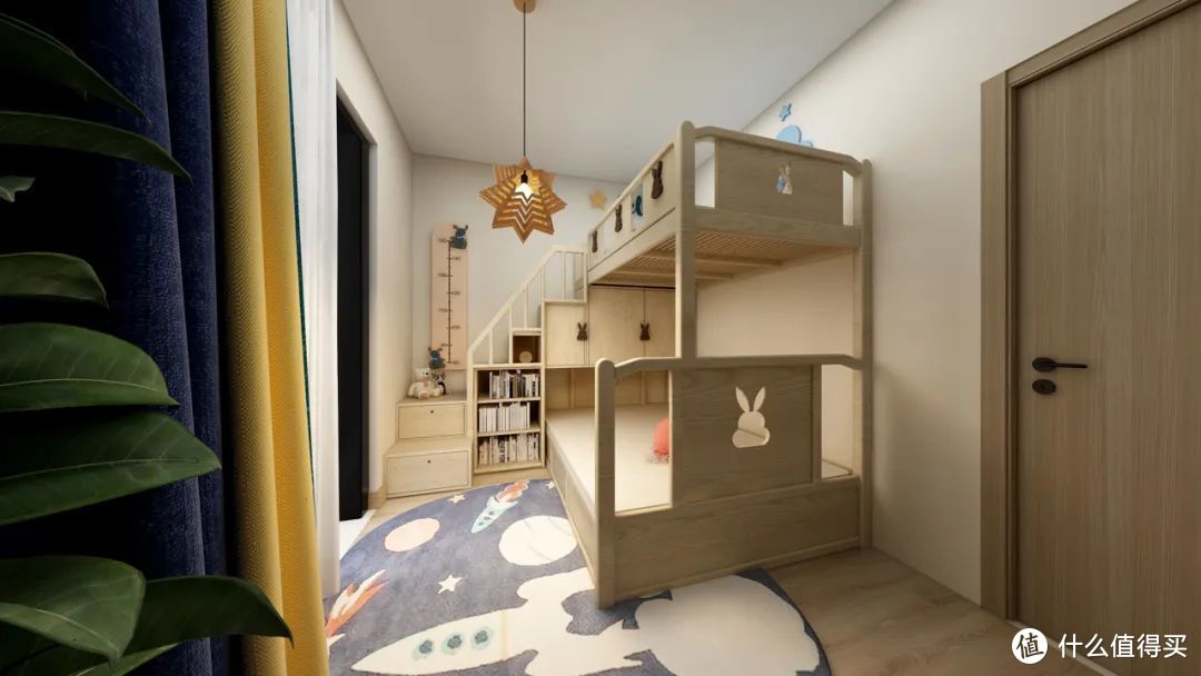 上海35m²学区房，唯一卧室改成两间房，这样订制住四个人都不挤