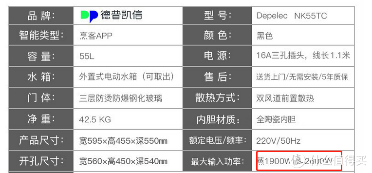 嵌入式蒸烤箱美的BS5051W和德普NK55TC之间犹豫不决