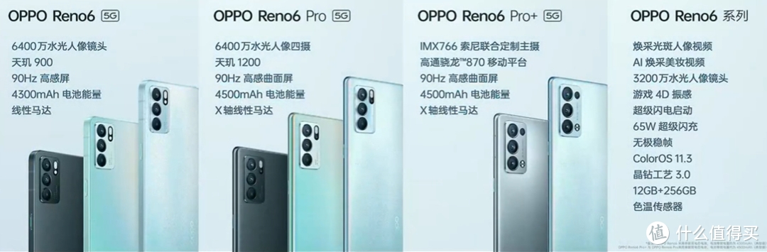 OPPO Reno6 系列发布，海景配色、主打拍照、支持65W快充