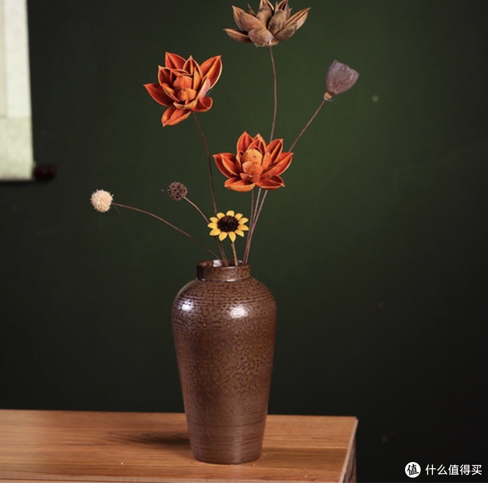 新中式花瓶干花束陶瓷玄关装饰摆件1