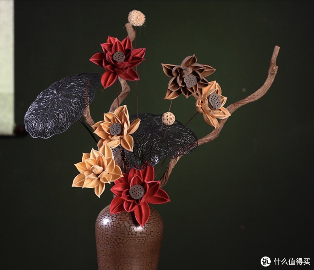 新中式花瓶干花束陶瓷玄关装饰摆件3
