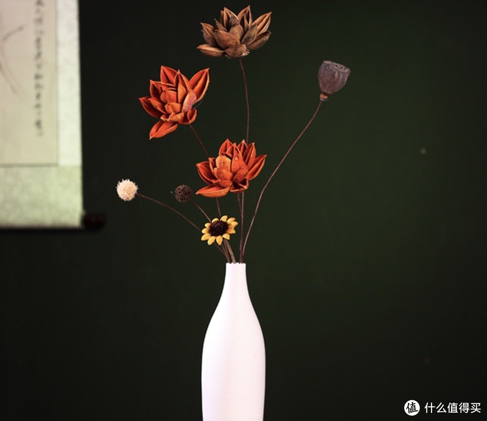 新中式花瓶干花束陶瓷玄关装饰摆件4
