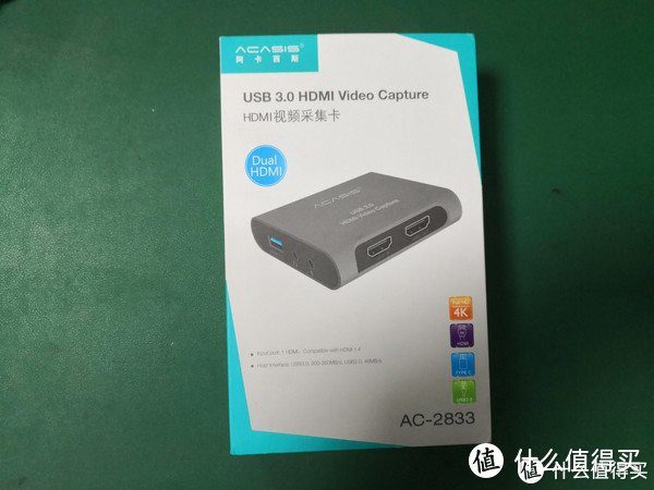 阿卡西斯 USB3.0高清HDMI视频采集卡switch/ns游戏直播专用PS4笔记本4K相机摄像机