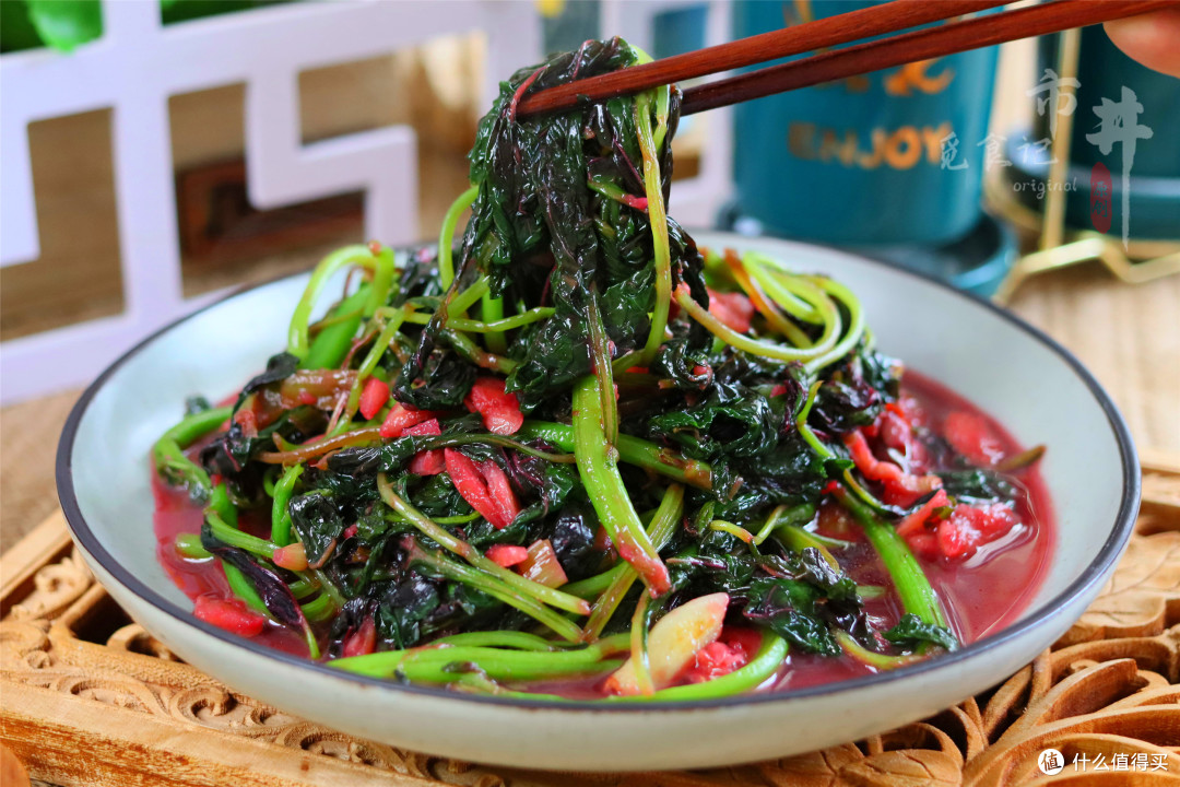 炒苋菜记住1盐2料3水的做法苋菜软滑入味家人都说好吃