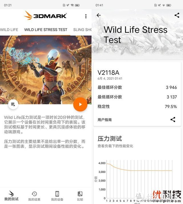 3Dmark WILD LIFE STRESS TEST测试