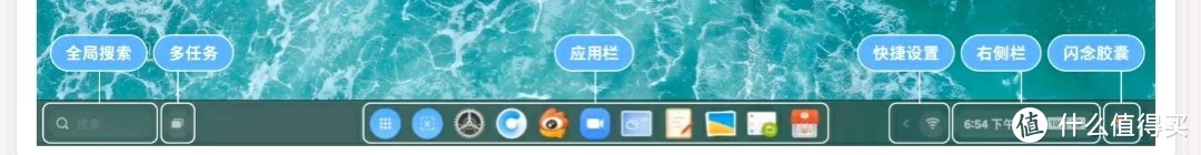 dock栏介绍图，从设置里的软件介绍截的，可能会有点模糊