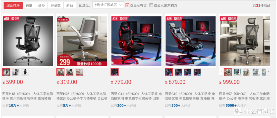 618西昊500元价位的电脑椅数据分析和推荐