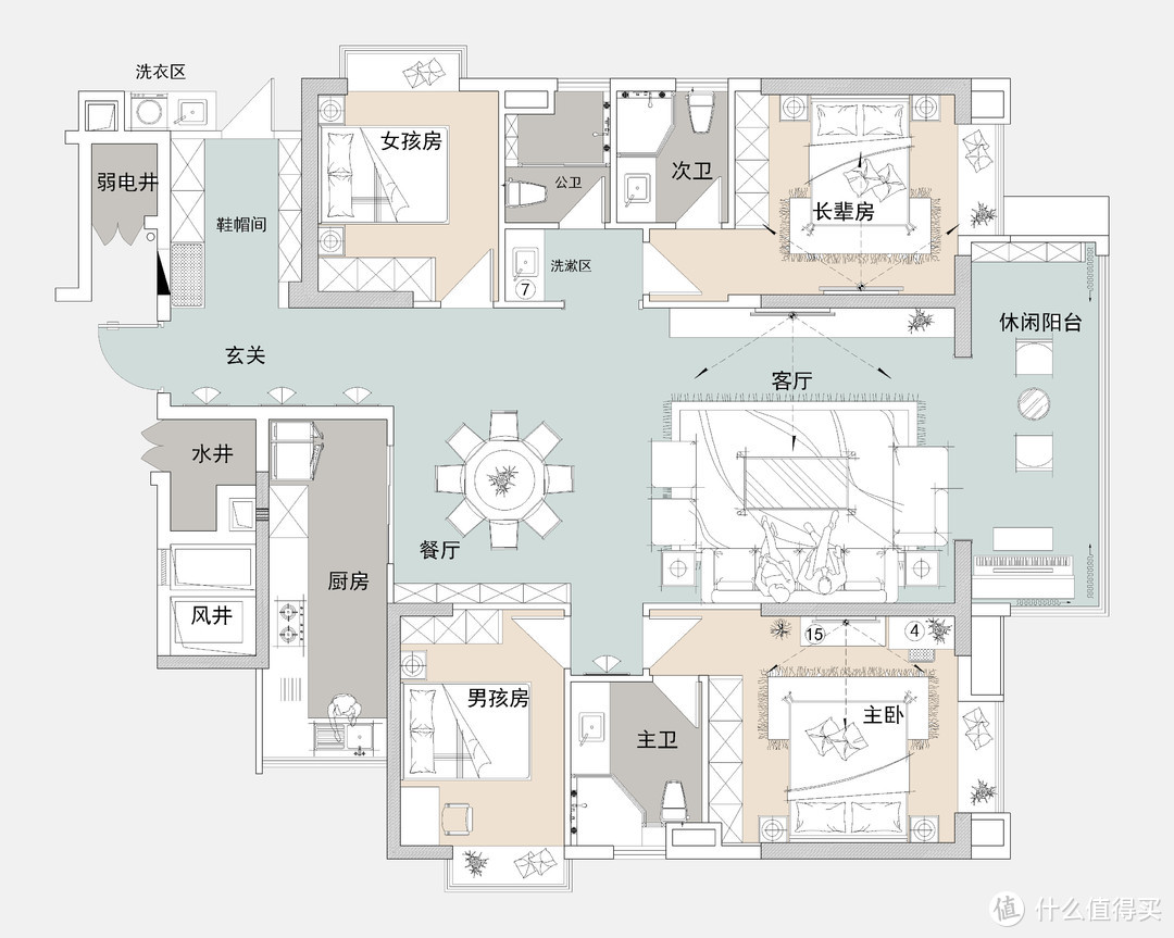 这套新中式风装修，只有160平米，整体优雅大气，邻居都纷纷模仿