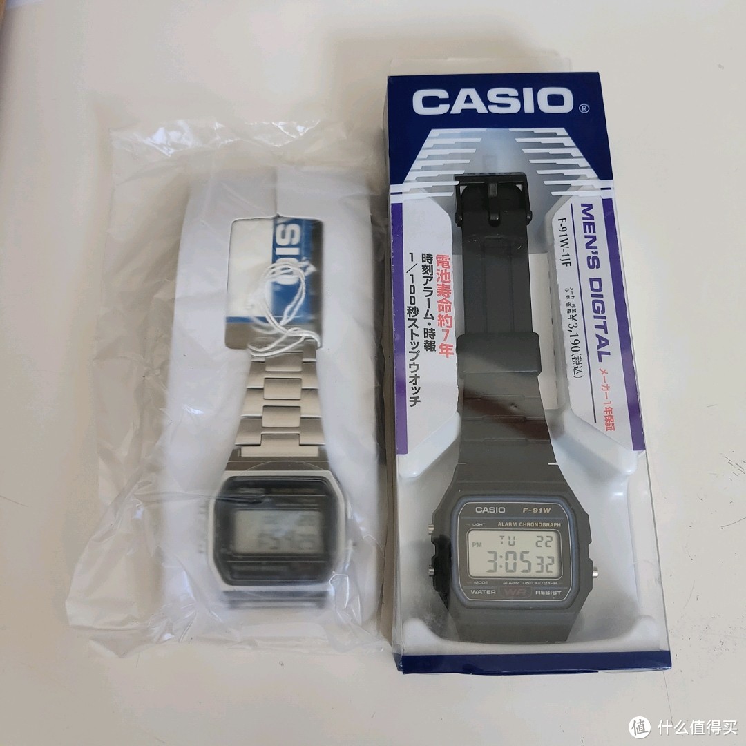 卡西欧CASIO F-91W、A158W 开箱