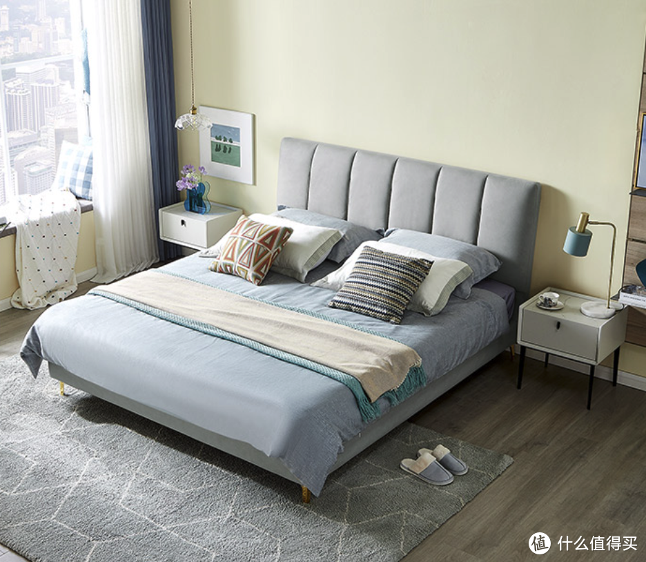 全友新品现代轻奢软床：灵感来自竖琴琴弦，优雅而舒适！